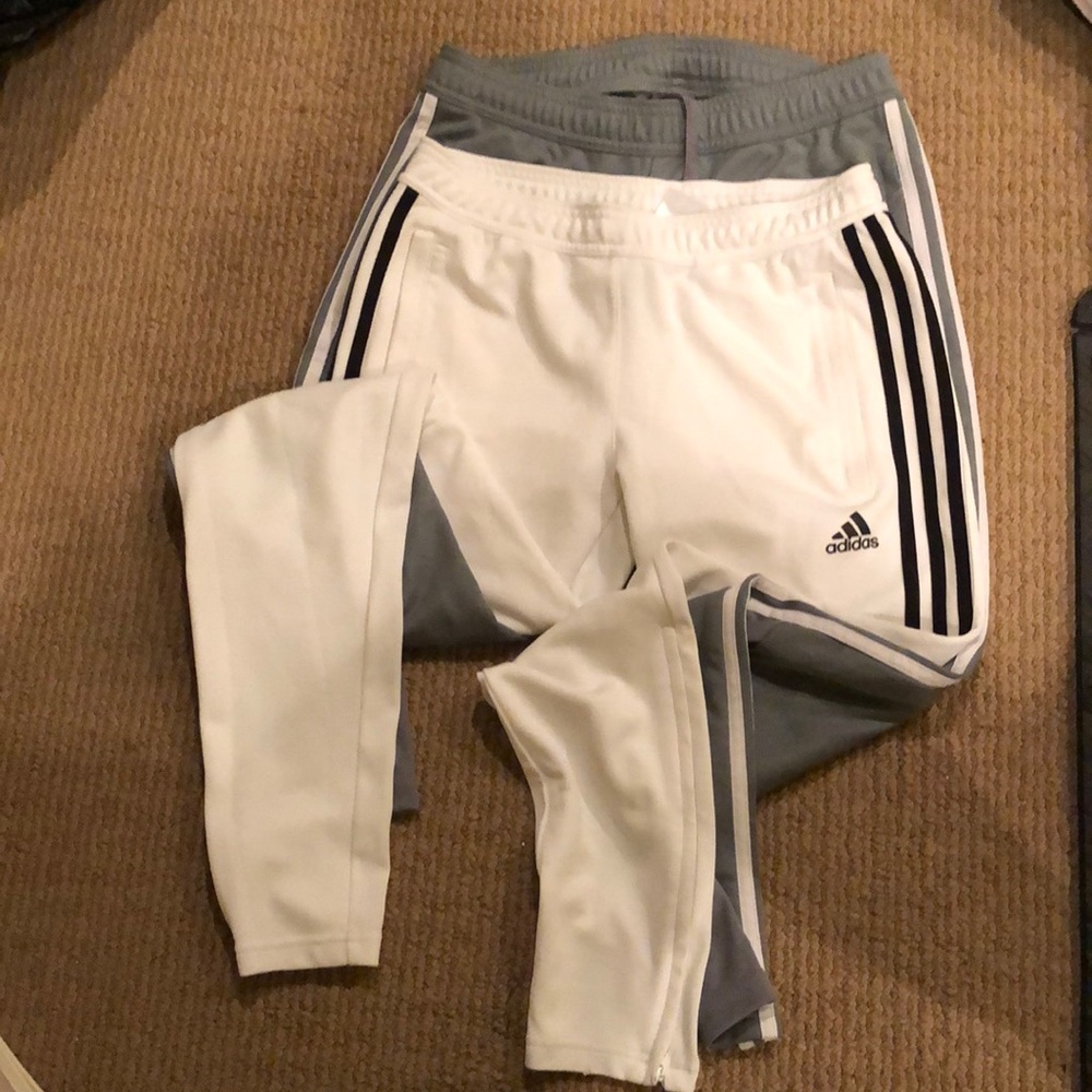 2 Adidas Climate-cool joggers. Women’s size small 8-10.
